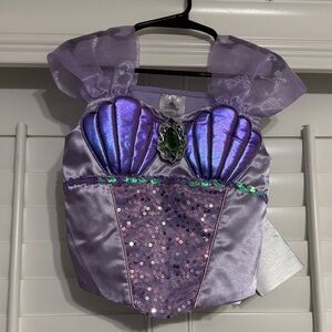 Disney Little Mermaid Shell Costume Top with Jewel
